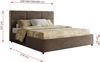 Premium Polsterbett LERIO CLASSIC 180 x 200 cm mit Stauraum, gepolstertem Kopfteil, Gasdruckfedern & Lattenrost - Modernes Design, Inkl. Lattenrost Pocket Matratze - Braun Velvet - VIRE LUX Bild 4