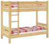 Erst-Holz Etagenbett mit waagrechten Balken, Kiefer, Natur 90x190 Bett, Rollroste, Matratzen Bild 2