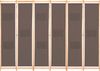 vidaXL 6-teiliger Raumteiler Braun 240 x 170 x 4 cm Stoff 248182 Bild 2