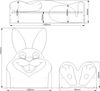 Kinderbett Hase inkl. Matratze und Rost 90x200 Bild 4