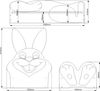 Kinderbett Hase inkl. Matratze und Rost 90x200 Bild 3