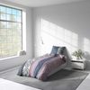 Optidream Mikrofaser Bettwäsche 135x200 cm Bettbezug 135x200 cm Kopfkissenbezug 80x80 cm Lisia blau / rosa Bild 2