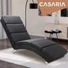 Casaria 'London' Relaxliege, Leinenoptik Anthrazit, 89 x 186 x 55 cm Bild 2