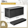 LALAHO Gartenbox mit Rollen Wasserdicht, 280 L Kunststoff, für Garten, Terrasse, Balkon, 112 x 51 x 50 cm Bild 2