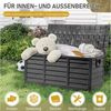 LALAHO Gartenbox mit Rollen Wasserdicht, 280 L Kunststoff, für Garten, Terrasse, Balkon, 112 x 51 x 50 cm Bild 4