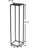 DanDiBo Blumenhocker Metall Schwarz Eckig 100 cm Blumenständer Beistelltisch 96351 Blumensäule Modern Pflanzenständer Pflanzenhocker Bild 2