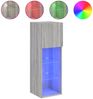 vidaXL TV-Schrank mit LED-Leuchten Grau Sonoma 30,5x30x90 cm 837011 Bild 2
