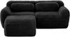 Ecksofa modular mit großer Sitzfläche, Premium-Plüsch, 32D-Hochresilienzschaum, Schwarz,204*179*73 cm Bild 5