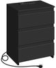 Yaheetech Nachttisch mit Ladestation, 2 USB-Anschlüsse und 2 AC-Steckdosen (1-St), Beistelltisch mit 3 Schubladen, 45,5 × 35,5 × 60,5 cm Bild 4