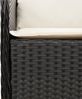 vidaXL 3-tlg. Garten-Essgruppe mit Kissen Schwarz Poly Rattan 3211860 Bild 5