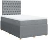 vidaXL Boxspringbett mit Matratze Hellgrau 120x200 cm Stoff 3294330 Bild 3