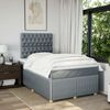 vidaXL Boxspringbett mit Matratze Hellgrau 120x200 cm Stoff 3294330 Bild 4