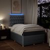 vidaXL Boxspringbett mit Matratze Hellgrau 120x200 cm Stoff 3294330 Bild 5