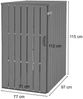 XL 1er-/2er-WPC-Mülltonnenverkleidung HWC-J28, Mülltonnenbox, Metall Holzoptik, erweiterbar ~ braun Bild 4