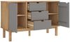 vidaXL Sideboard OTTA Braun&Grau 113,5x43x73 cm Massivholz Kiefer 348592 Bild 4