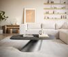 Couchtisch Edge Boot 120x70 cm Keramik Laminam® Noir Desir Braun Conis Metallic Silber Bild 2