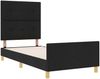 Einzelbettgestell Design für Erwachsene mit Kopfteil Schwarz 90 x 200 cm Stoff d3270e Bild 5