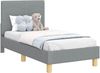 vidaXL Kinderbettgestell mit Kopfteil Hellgrau 70 x 140 cm Stoff 42010979 Bild 2