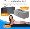Bestschlaf Klappmatratze Spar-Set inkl. Husse & Transporttasche, Polyester, Schwarz / Grau, 140x195 cm Bild 2
