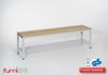 Garderobenbank mit Schuhrost 150 cm grau Bild 2