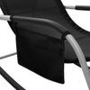 vidaXL Sonnenliege Textilene Schwarz und Grau 310505 Bild 5