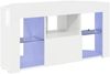 vidaXL Eck-LED-TV-Schrank Wandmontiert Hochglanz Weiß 100 x 40 x 50 cm 889799 Bild 2