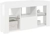 vidaXL Eck-LED-TV-Schrank Wandmontiert Hochglanz Weiß 100 x 40 x 50 cm 889799 Bild 3