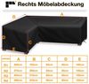 Jibenhome Gartenmöbel-Schutzhülle L-förmige Gartenmöbel-Abdeckung Wasserabweisend, Oxford Ecksofa-Schutz, Rattanmöbel, UV-Schutz, Outdoor-Schutzhülle für Terrasse, Garten Bild 3