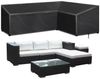 Jibenhome Gartenmöbel-Schutzhülle L-förmige Gartenmöbel-Abdeckung Wasserabweisend, Oxford Ecksofa-Schutz, Rattanmöbel, UV-Schutz, Outdoor-Schutzhülle für Terrasse, Garten Bild 1