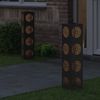 vidaXL Solar LED Weg Licht 2 pcs Schwarz Kalt gewalzter Stahl 879786 Bild 3