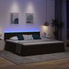 vidaXL LED-Speicherbett mit Matratze Schwarz 200 x 200 cm Samt 3371417 Bild 5