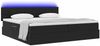 vidaXL LED-Speicherbett mit Matratze Schwarz 200 x 200 cm Samt 3371417 Bild 3
