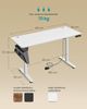 Songmics Höhenverstellbarer Schreibtisch elektrisch, 60x140 x (72-120) cm, Verstellbarer Tisch, Memory-Funktion für 4 Höhen, für Homeoffice, Arbeitszimmer, wolkenweiß Bild 5