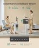 Songmics Höhenverstellbarer Schreibtisch elektrisch, 60x140 x (72-120) cm, Verstellbarer Tisch, Memory-Funktion für 4 Höhen, für Homeoffice, Arbeitszimmer, wolkenweiß Bild 3