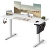 Songmics Höhenverstellbarer Schreibtisch elektrisch, 60x140 x (72-120) cm, Verstellbarer Tisch, Memory-Funktion für 4 Höhen, für Homeoffice, Arbeitszimmer, wolkenweiß Bild 2