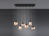 Pendelleuchte LUMINA 6-flammig, Glasschirme amberfarbig, Breite 93cm Bild 3