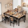 GarveeMore Essgruppe Esstisch und Polsterstühle für 2 Personen,Modernes, Eckenschoner, (3-tlg), Küchentisch 74 x 74 x 75 cm, Stühle 40 x 45 x 91 cm Bild 3