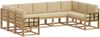 vidaXL Outdoor-Sofagarnitur mit Kissen 9 pcs Weiß und Beige 3388232 Bild 2