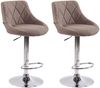 2er Set Barhocker Lazio Stoff, Taupe Bild 2