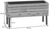 Pflanzkasten HWC-P84, Blumenkasten Outdoor Stahl Akazie 36x62x22cm FSC®-zertifiziert ~ schwarz Bild 3