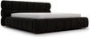 GRAINGOLD Mellow Polsterbett 120x200, mit hohem Kopfteil und Bettkasten, Velour-Stoff, Schwarz Bild 2