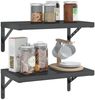 vidaXL Wandregale 2 Stk. 50x30 cm Schwarz Edelstahl 3214518 Bild 4