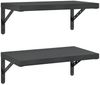 vidaXL Wandregale 2 Stk. 50x30 cm Schwarz Edelstahl 3214518 Bild 2