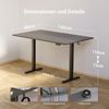 Höhenverstellbarer Schreibtisch Elektrisch 160x80 cm Kabelmanagement Beige Bild 3