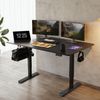 Höhenverstellbarer Schreibtisch Elektrisch 160x80 cm Kabelmanagement Beige Bild 2