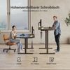Höhenverstellbarer Schreibtisch Elektrisch 160x80 cm Kabelmanagement Beige Bild 4