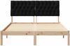 vidaXL Bettgestell mit gepolstertem Kopfteil Braun 150 x 200 cm 3394395 Bild 5