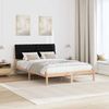 vidaXL Bettgestell mit gepolstertem Kopfteil Braun 150 x 200 cm 3394395 Bild 4
