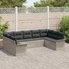 vidaXL Gartensofa-set mit Speicher 9 pcs Hellgrau Poly-Rattan 3354191 Bild 3