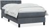 vidaXL Boxspringbett mit Matratze Dunkelgrau 80x220 cm Samt 3318472 Bild 2